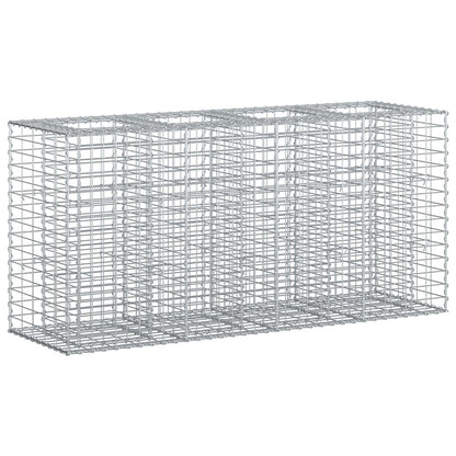 Gabion Raised Bed Galvanised Steel Silver 170 cm 80 cm 50 cm