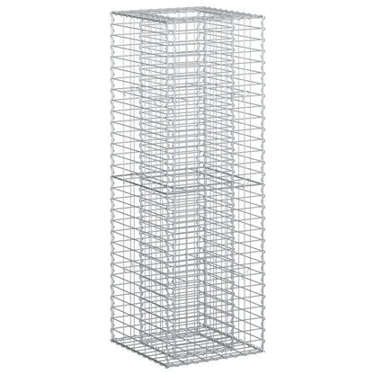vidaXL Gabion Raised Bed 50 x 50 x 150 cm Galvanised Steel Silver 2