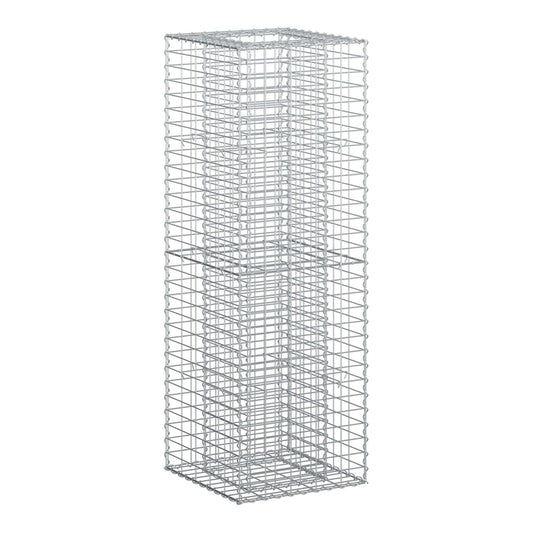Gabion Raised Bed Galvanised Steel Silver 50 cm 150 cm 50 cm