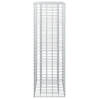 vidaXL Gabion Raised Bed 50 x 50 x 150 cm Galvanised Steel Silver 6