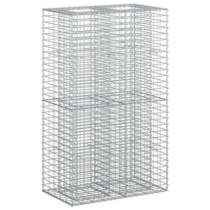 vidaXL Gabion Raised Bed 90 x 50 x 150 cm Galvanised Steel Silver 2