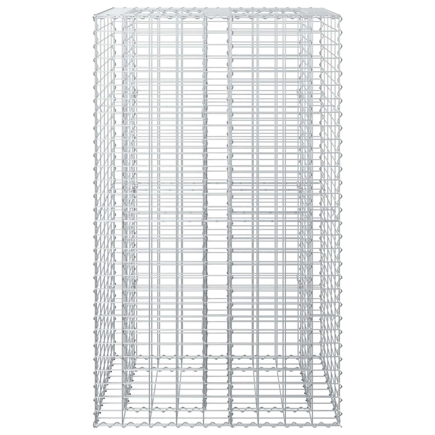 vidaXL Gabion Raised Bed 90 x 50 x 150 cm Galvanised Steel Silver 6
