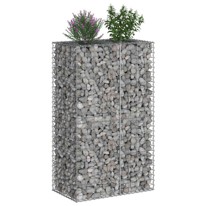 vidaXL Gabion Raised Bed 90 x 50 x 150 cm Galvanised Steel Silver 3
