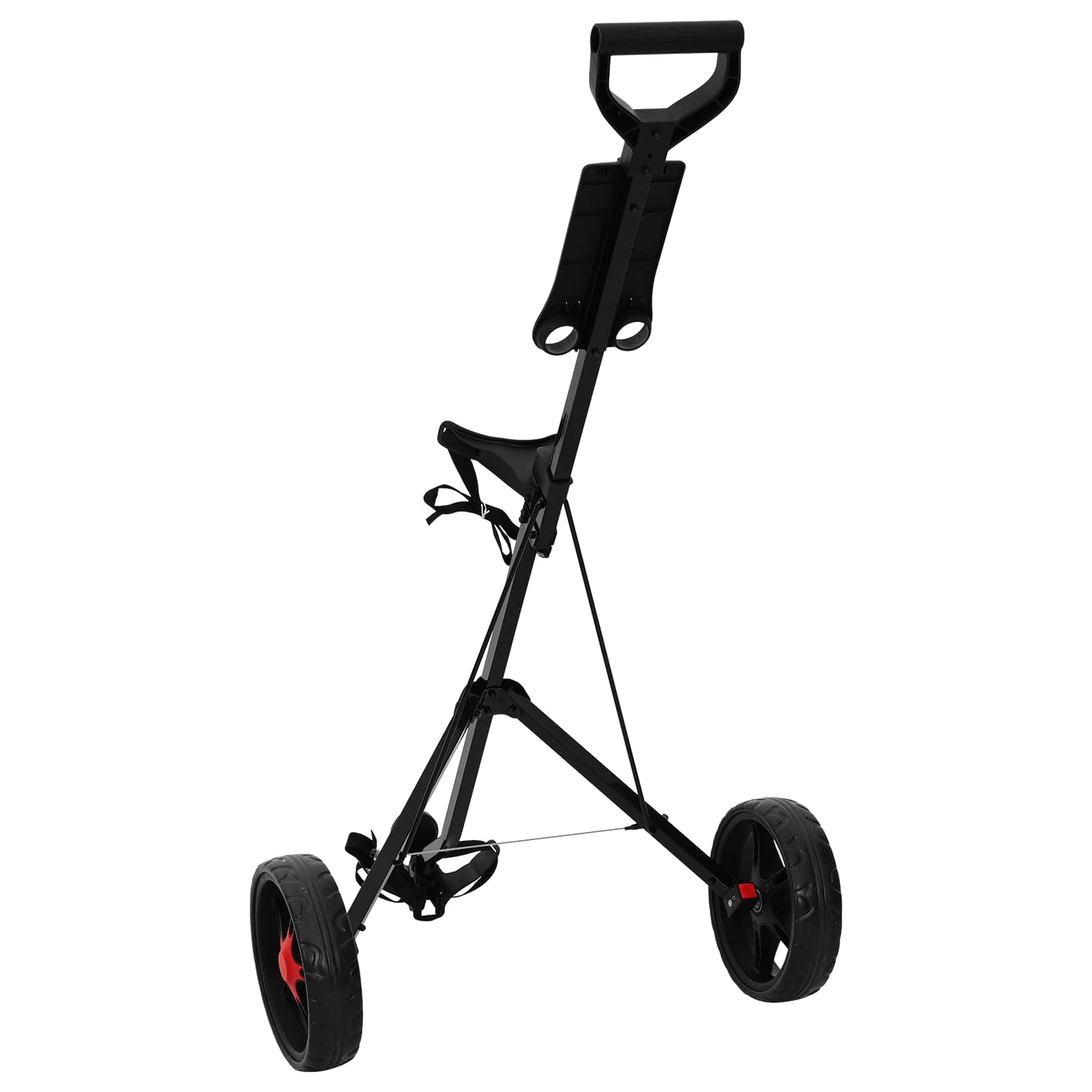 vidaXL Golf Trolley Black Iron Foldable 5