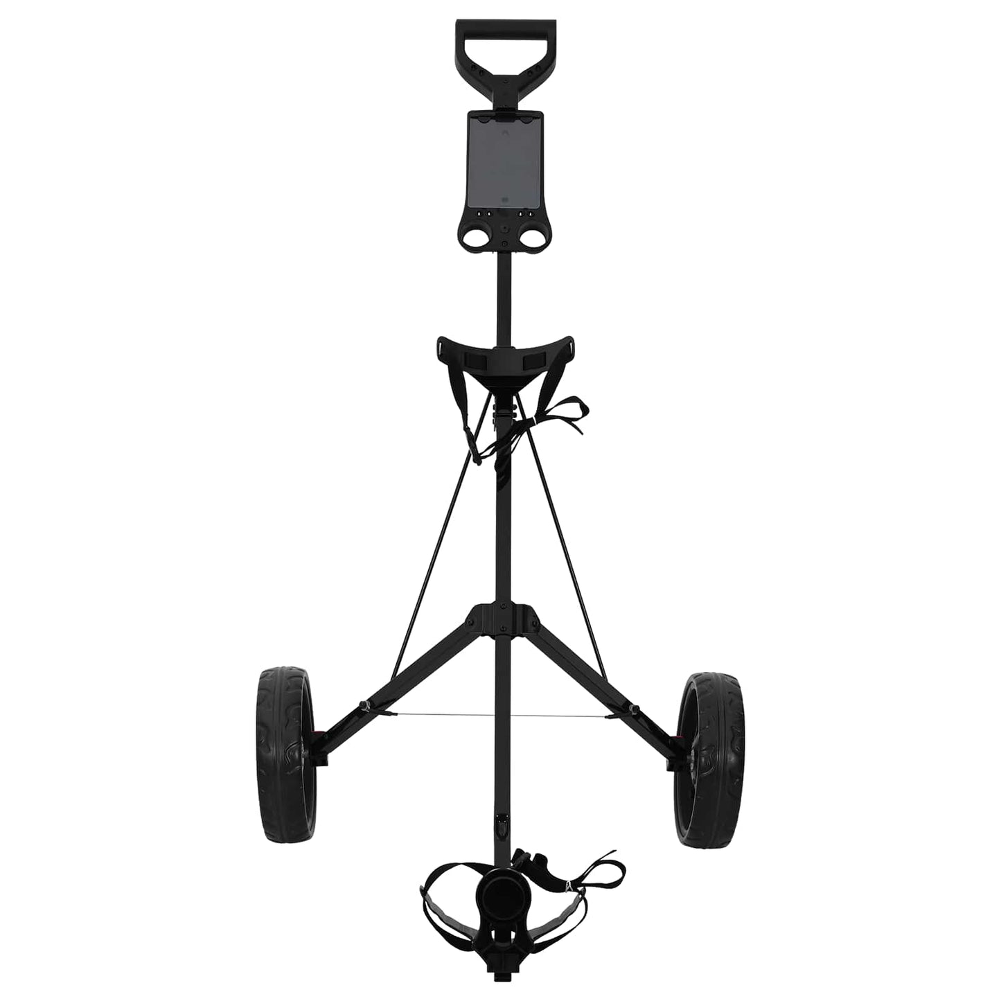 vidaXL Golf Trolley Black Iron Foldable 3