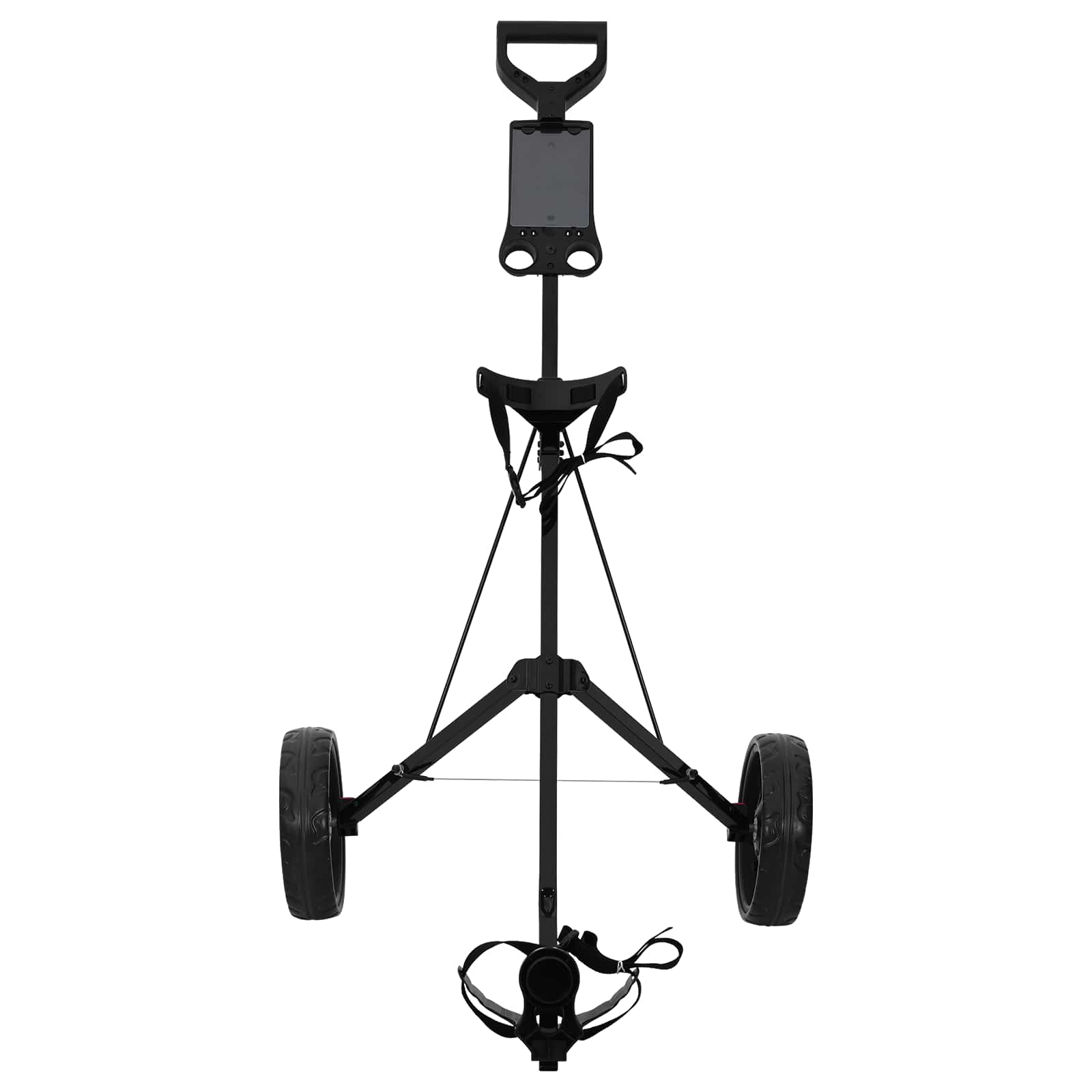 vidaXL Golf Trolley Black Iron Foldable 3