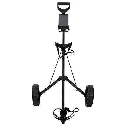 vidaXL Golf Trolley Black Iron Foldable 3