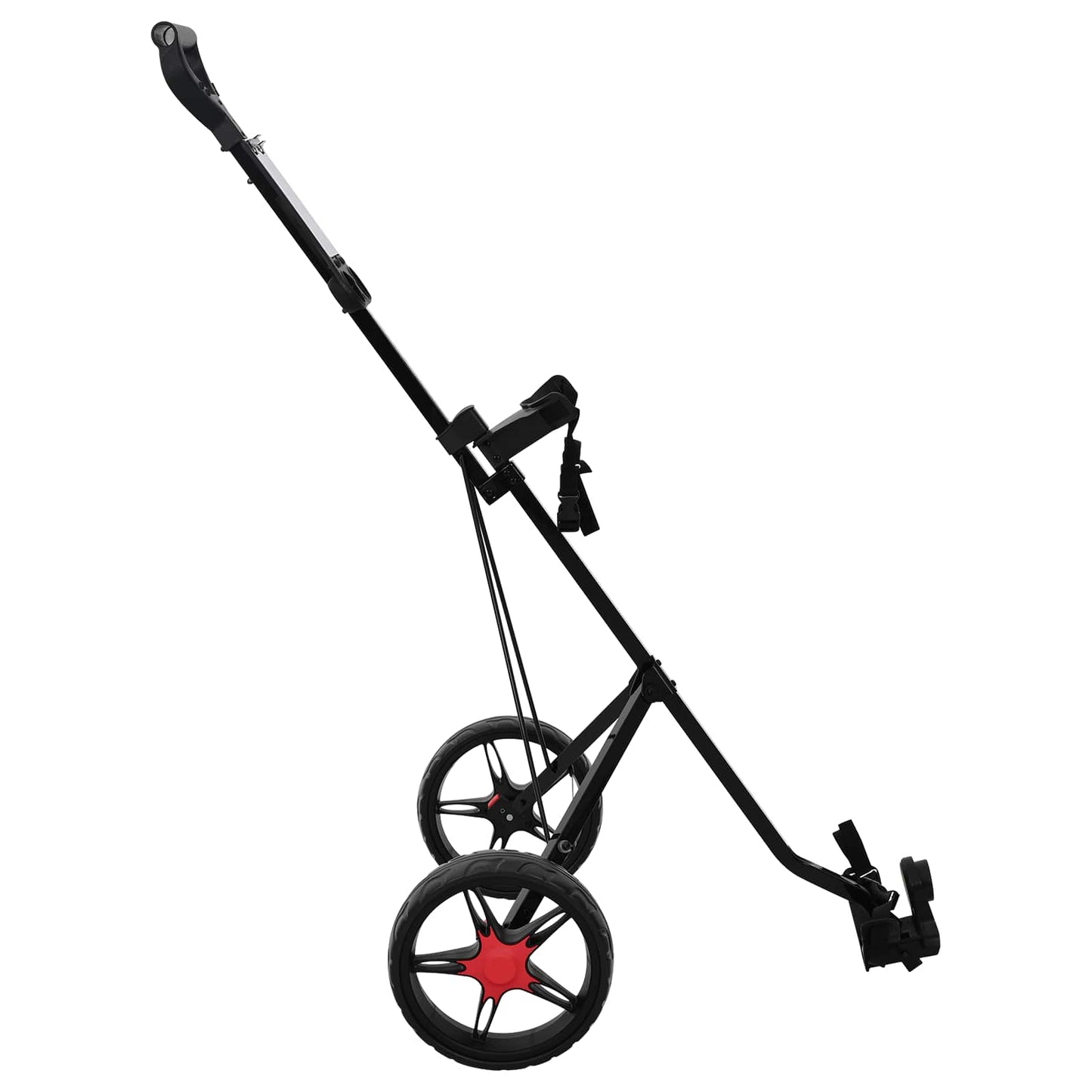 vidaXL Golf Trolley Black Iron Foldable 4