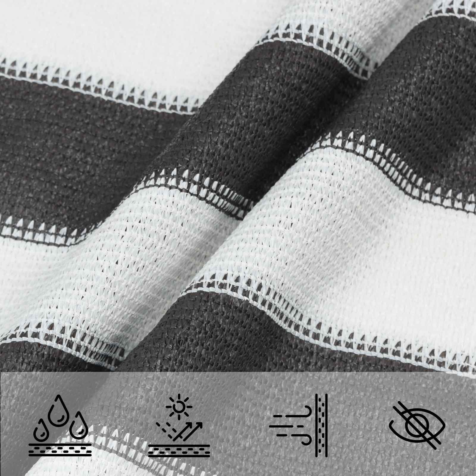 vidaXL Sunshade Sail 4 x 6 m HDPE Rectangular Anthracite and White 4