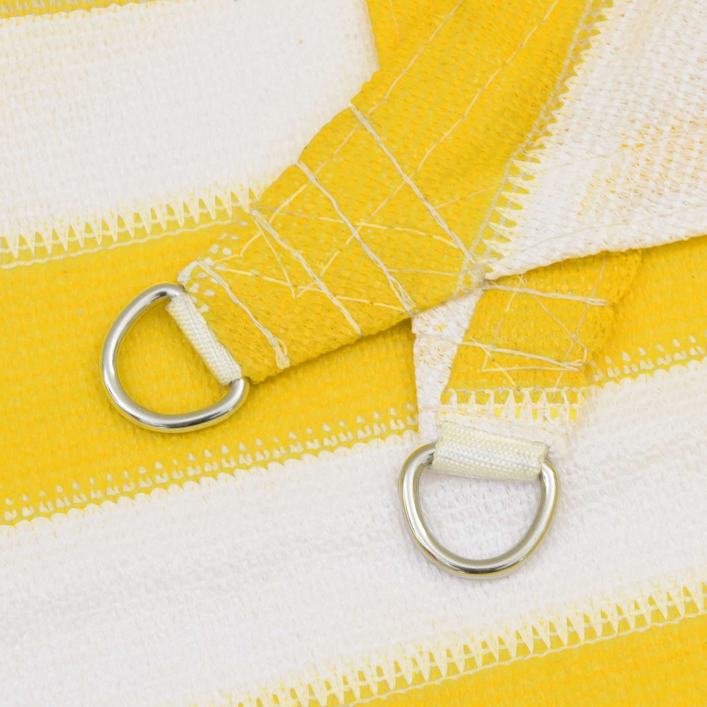 vidaXL Sunshade Sail Yellow and White 6 x 6 m HDPE 3
