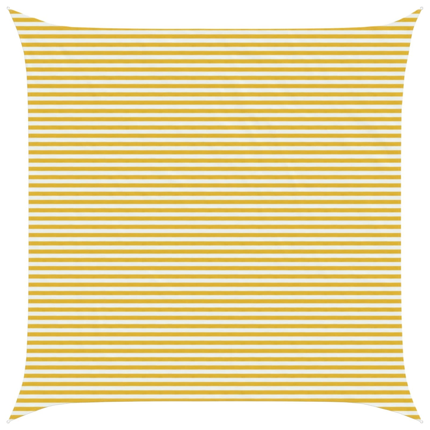 vidaXL Sunshade Sail Yellow and White 6 x 6 m HDPE 1