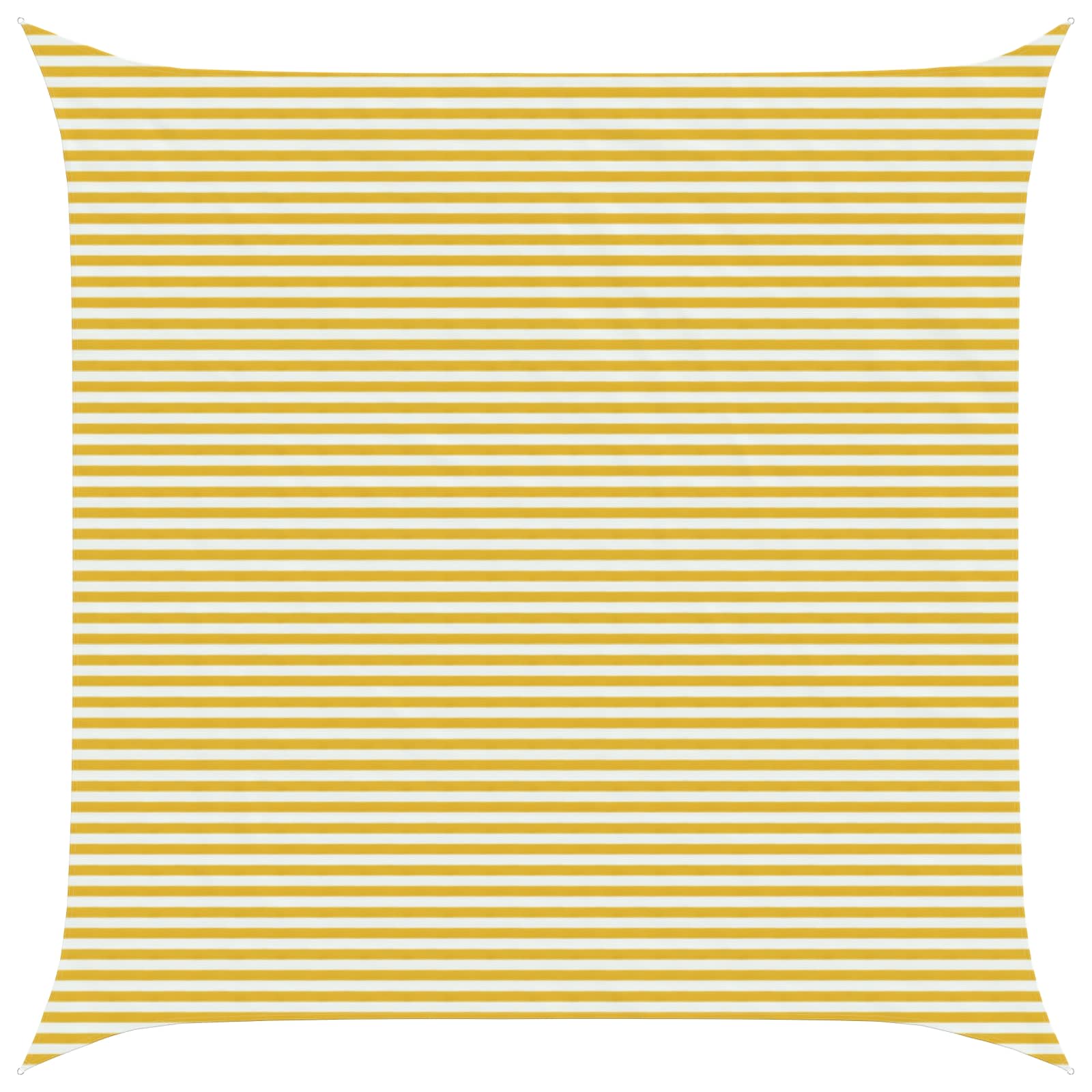 vidaXL Sunshade Sail Yellow and White 6 x 6 m HDPE 1