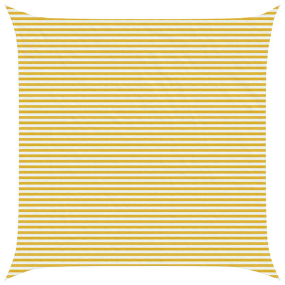 vidaXL Sunshade Sail Yellow and White 6 x 6 m HDPE 1