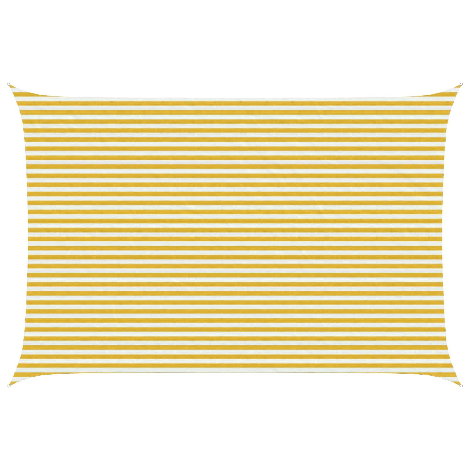 vidaXL Sunshade Sail 4 x 7 m HDPE Rectangular Yellow and White 1