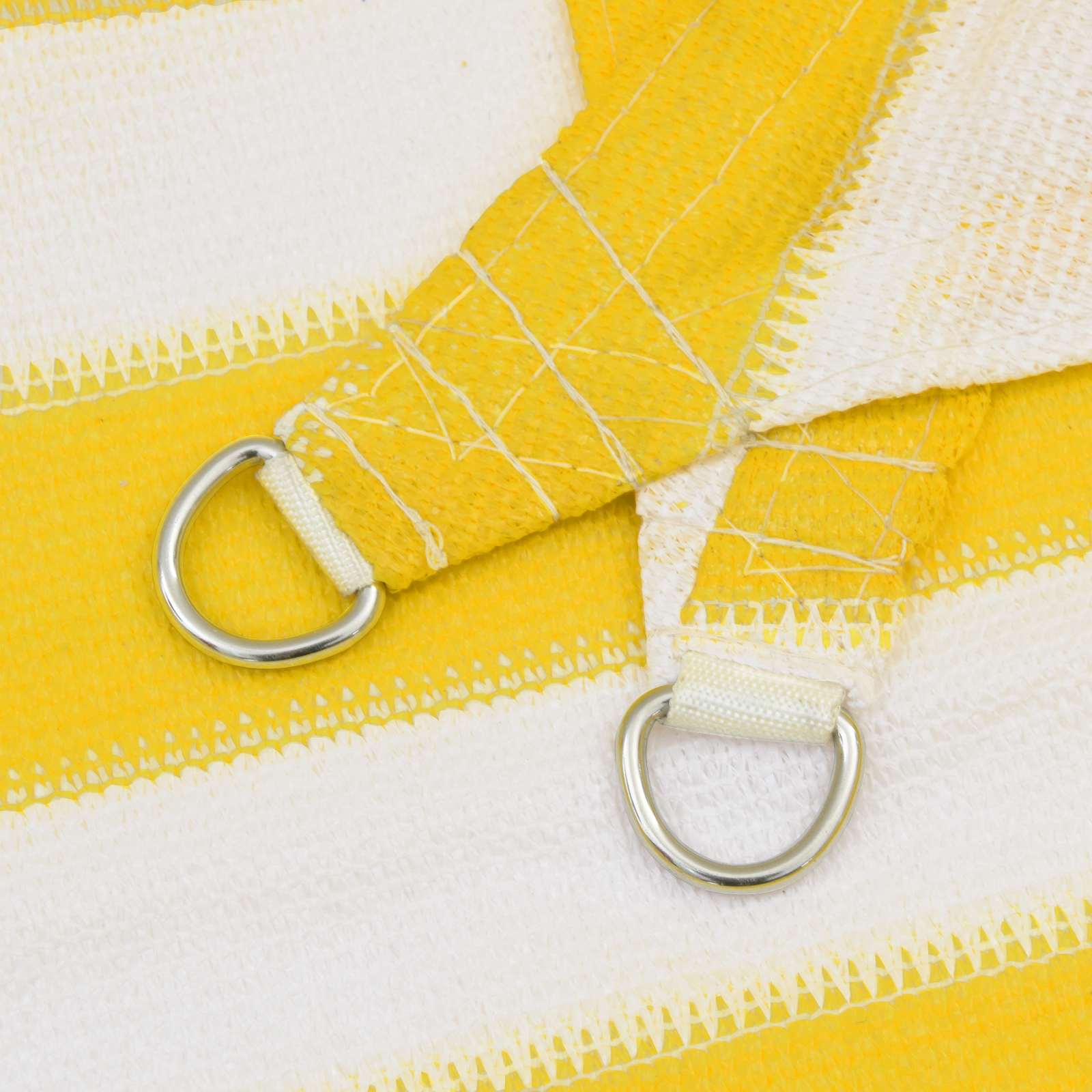 vidaXL Sunshade Sail 5 x 6 m HDPE Rectangular Yellow and White 3