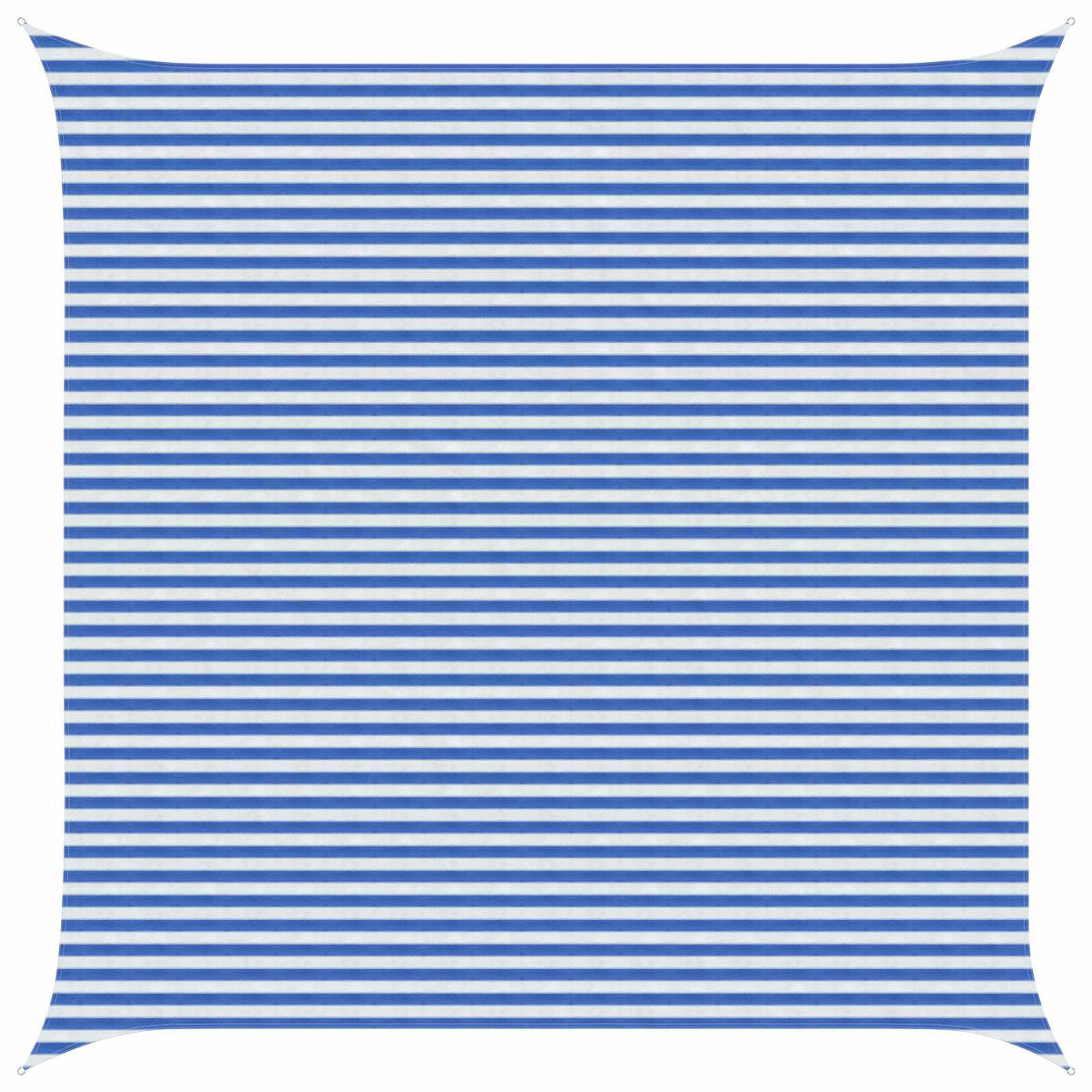 vidaXL Sunshade Sail Square 5 x 5 m HDPE Blue and White 1