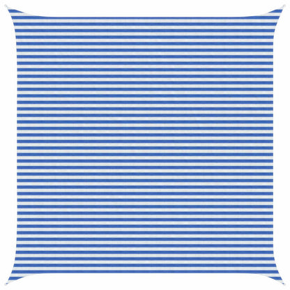 vidaXL Sunshade Sail Square 5 x 5 m HDPE Blue and White 1