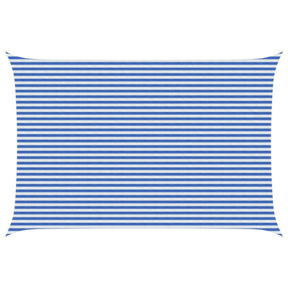 vidaXL Sunshade Sail 4 x 6 m HDPE Rectangular Blue and White 1
