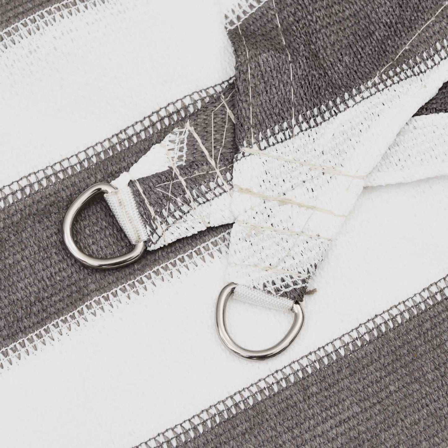 vidaXL Sunshade Sail Light Grey and White 6 x 6 m HDPE 3
