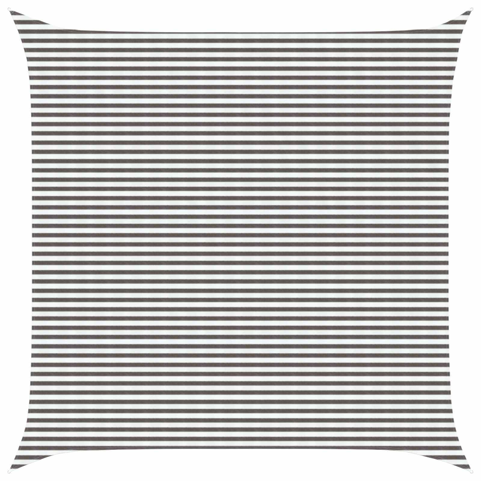 vidaXL Sunshade Sail Light Grey and White 6 x 6 m HDPE 1