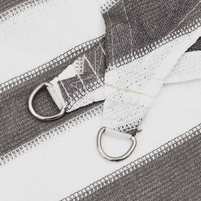 vidaXL Sunshade Sail 4 x 7 m HDPE Rectangular Light Grey and White 3