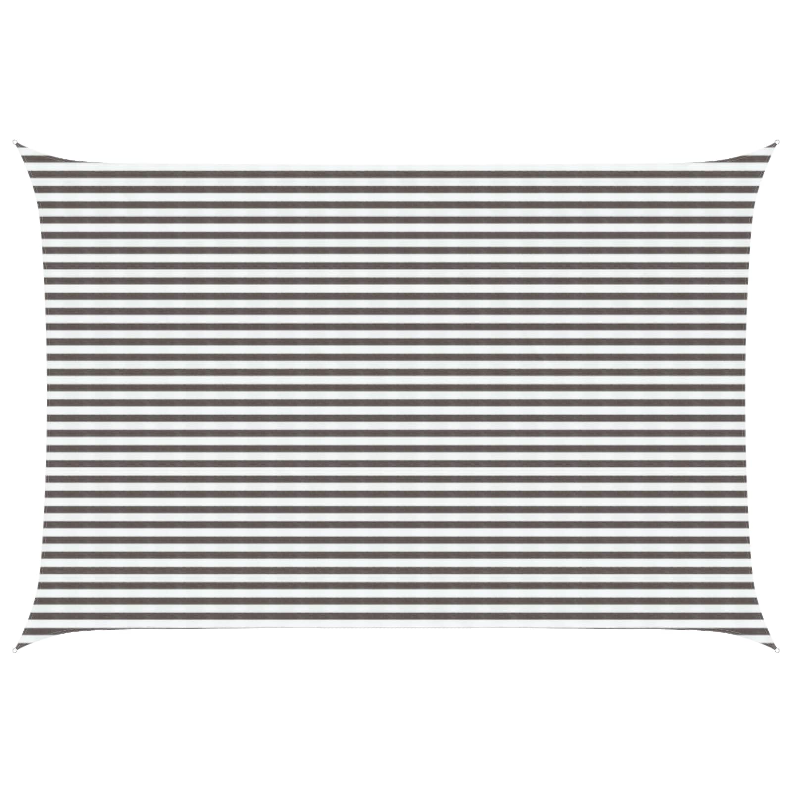 vidaXL Sunshade Sail 4 x 7 m HDPE Rectangular Light Grey and White 1