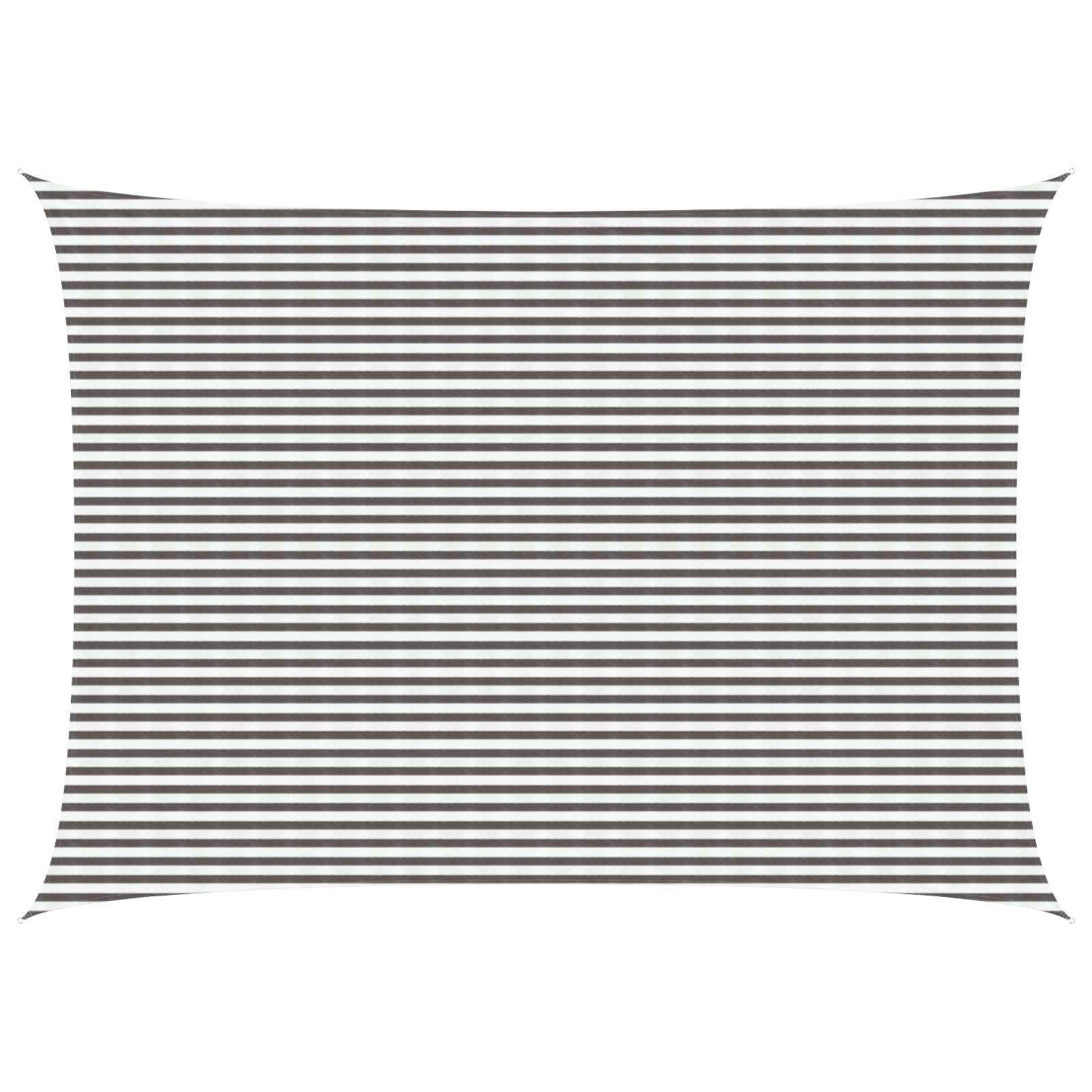 vidaXL Sunshade Sail 5 x 7 m HDPE Rectangular Light Grey and White 1