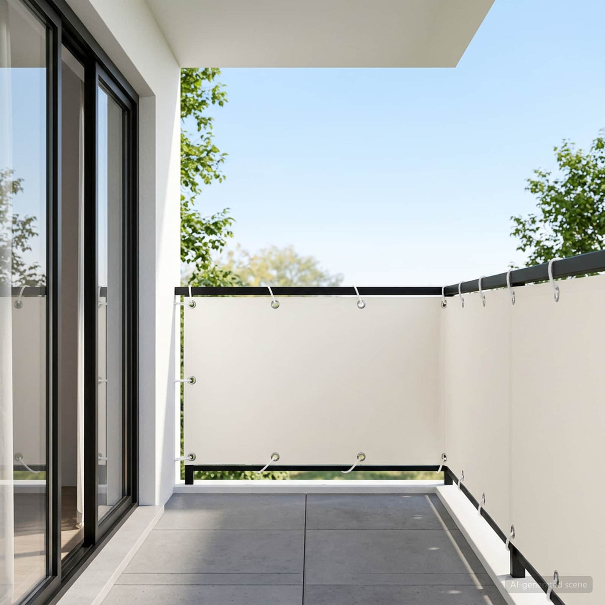 vidaXL Balcony Privacy Screen 150 x 1000 cm Fabric with PU Coated 1