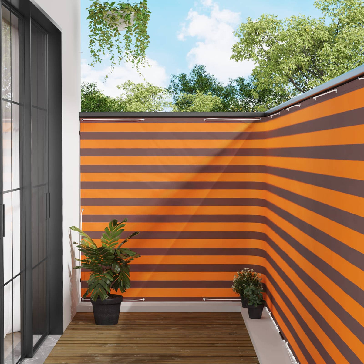 vidaXL Balcony Privacy Screen 150 x 800 cm Fabric with PU Coated 1
