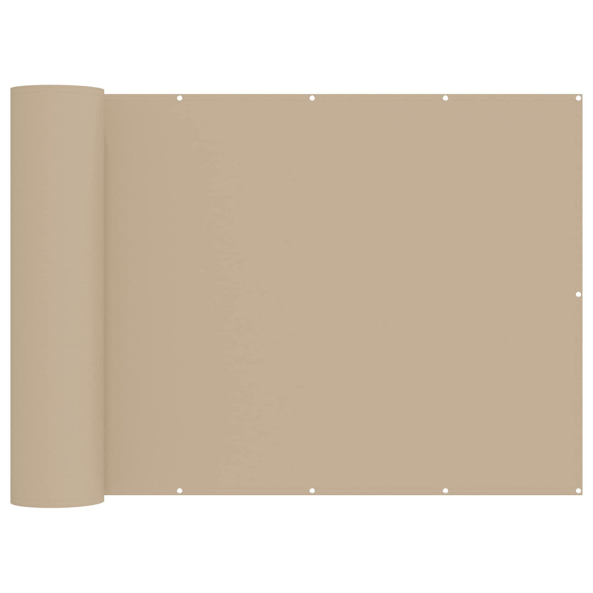 vidaXL Balcony Privacy Screen 200 x 800 cm Fabric with PU Coated Beige 2