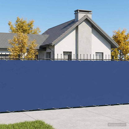 vidaXL Balcony Privacy Screen 150 x 1000 cm Fabric with PU Coated Blue 3