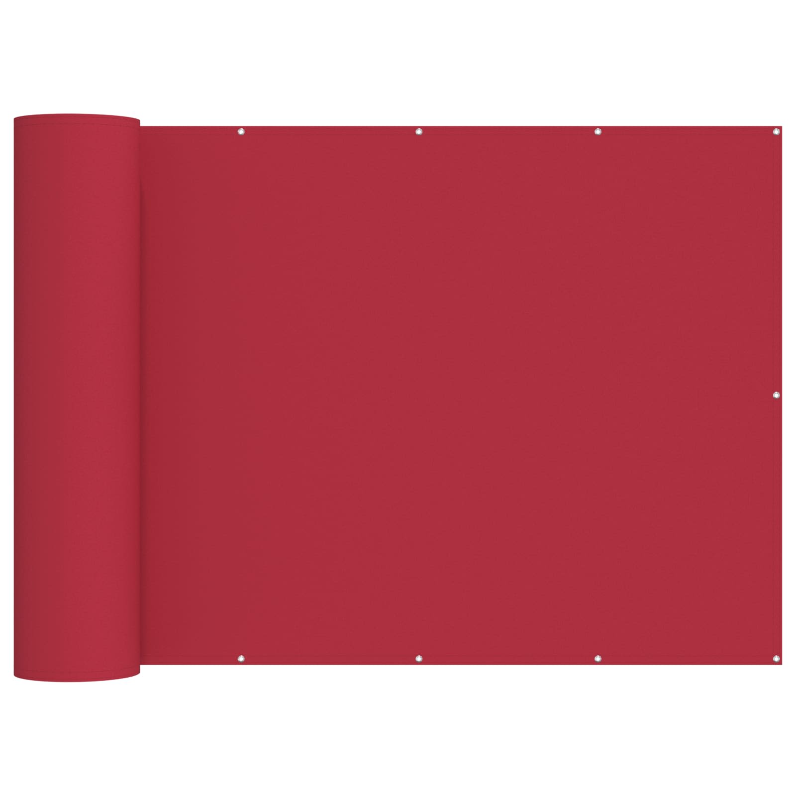 vidaXL Balcony Privacy Screen 200 x 1000 cm Fabric with PU Coated Red 2