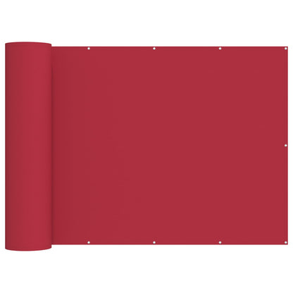 vidaXL Balcony Privacy Screen 200 x 1000 cm Fabric with PU Coated Red 2