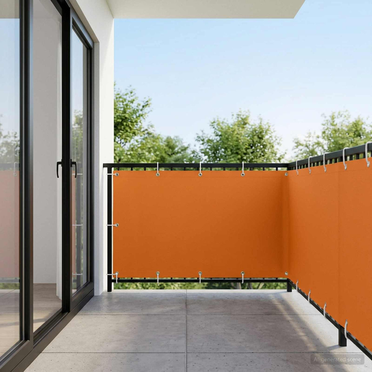 vidaXL Balcony Privacy Screen 150 x 1000 cm Fabric with PU Coated 3