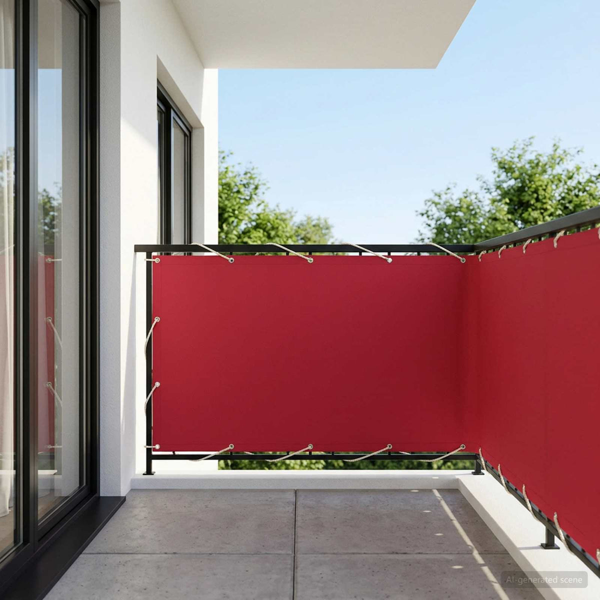 vidaXL Balcony Privacy Screen 150 x 1000 cm Fabric with PU Coated 3