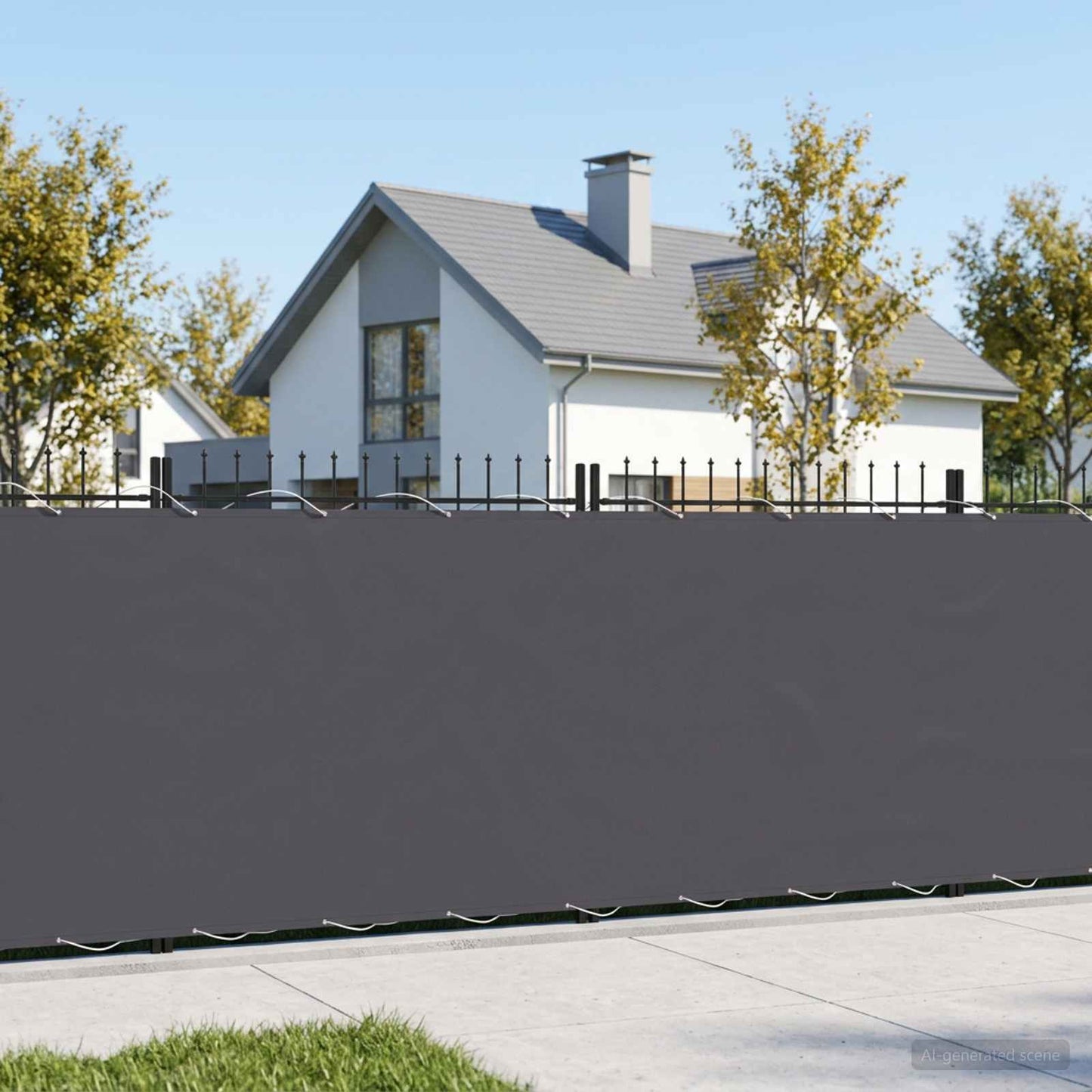 vidaXL Balcony Privacy Screen 1.2 x 15 m Fabric with PU Coated 3