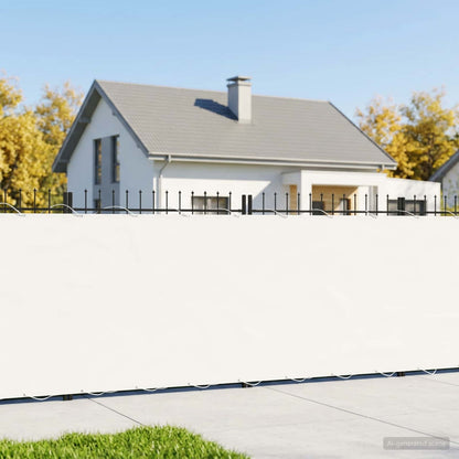 vidaXL Balcony Privacy Screen 1.5 x 15 m Fabric with PU Coated White 3