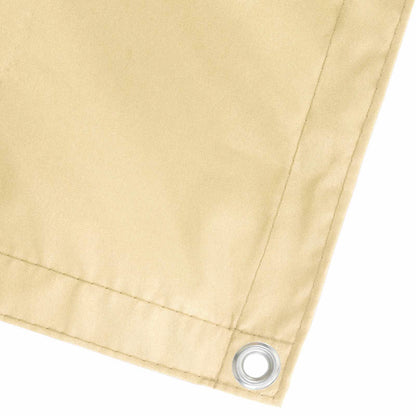 vidaXL Balcony Privacy Screen 1.5 x 15 m Fabric with PU Coated Beige 4