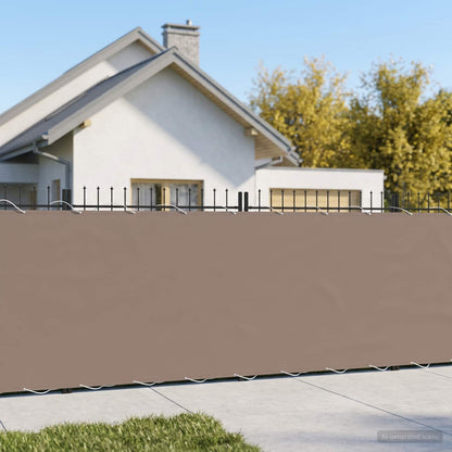 vidaXL Balcony Privacy Screen 1.5 x 15 m Fabric with PU Coated Taupe 1
