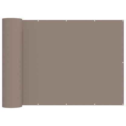 vidaXL Balcony Privacy Screen 1.5 x 15 m Fabric with PU Coated Taupe 2