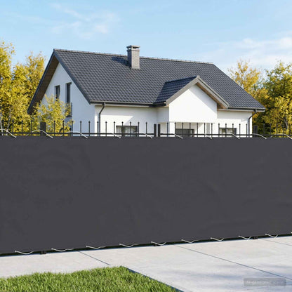 vidaXL Balcony Privacy Screen 1.5 x 15 m Fabric with PU Coated Black 3