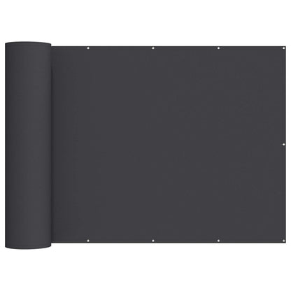 vidaXL Balcony Privacy Screen 1.5 x 15 m Fabric with PU Coated Black 2