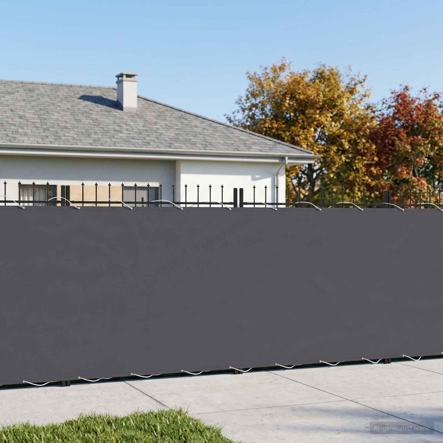 vidaXL Balcony Privacy Screen 1.8 x 15 m Fabric with PU Coated 1