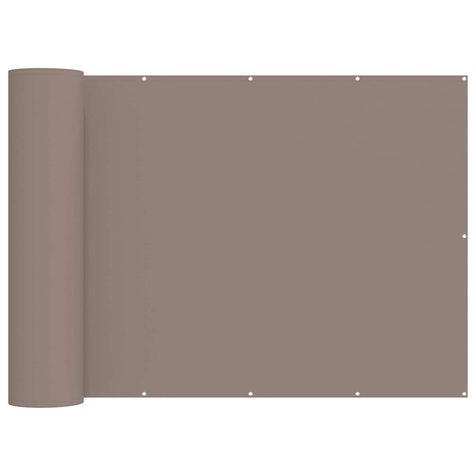 vidaXL Balcony Privacy Screen 1.8 x 15 m Fabric with PU Coated Taupe 2