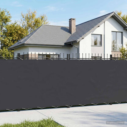 vidaXL Balcony Privacy Screen 1.8 x 15 m Fabric with PU Coated Black 1