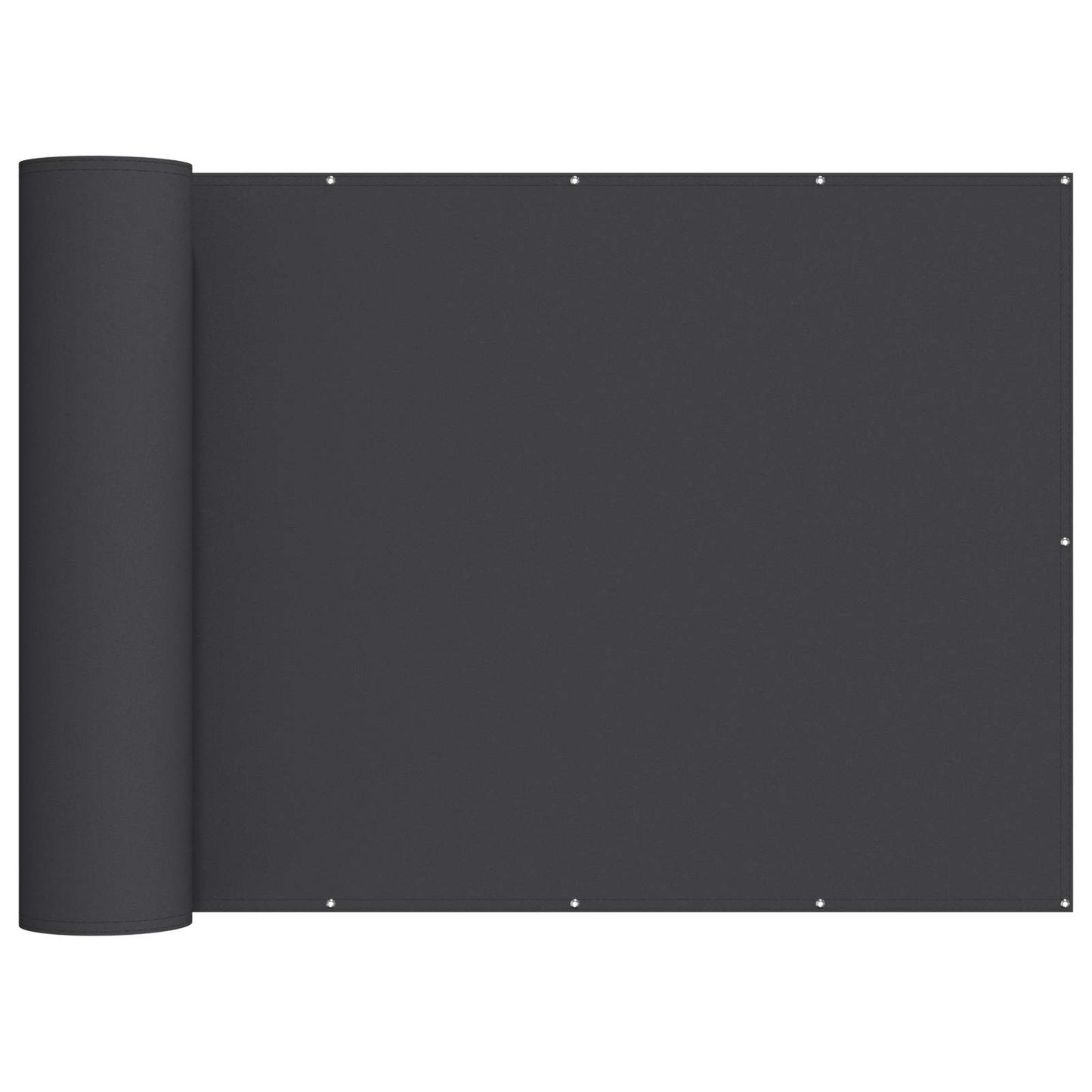 vidaXL Balcony Privacy Screen 1.8 x 15 m Fabric with PU Coated Black 2