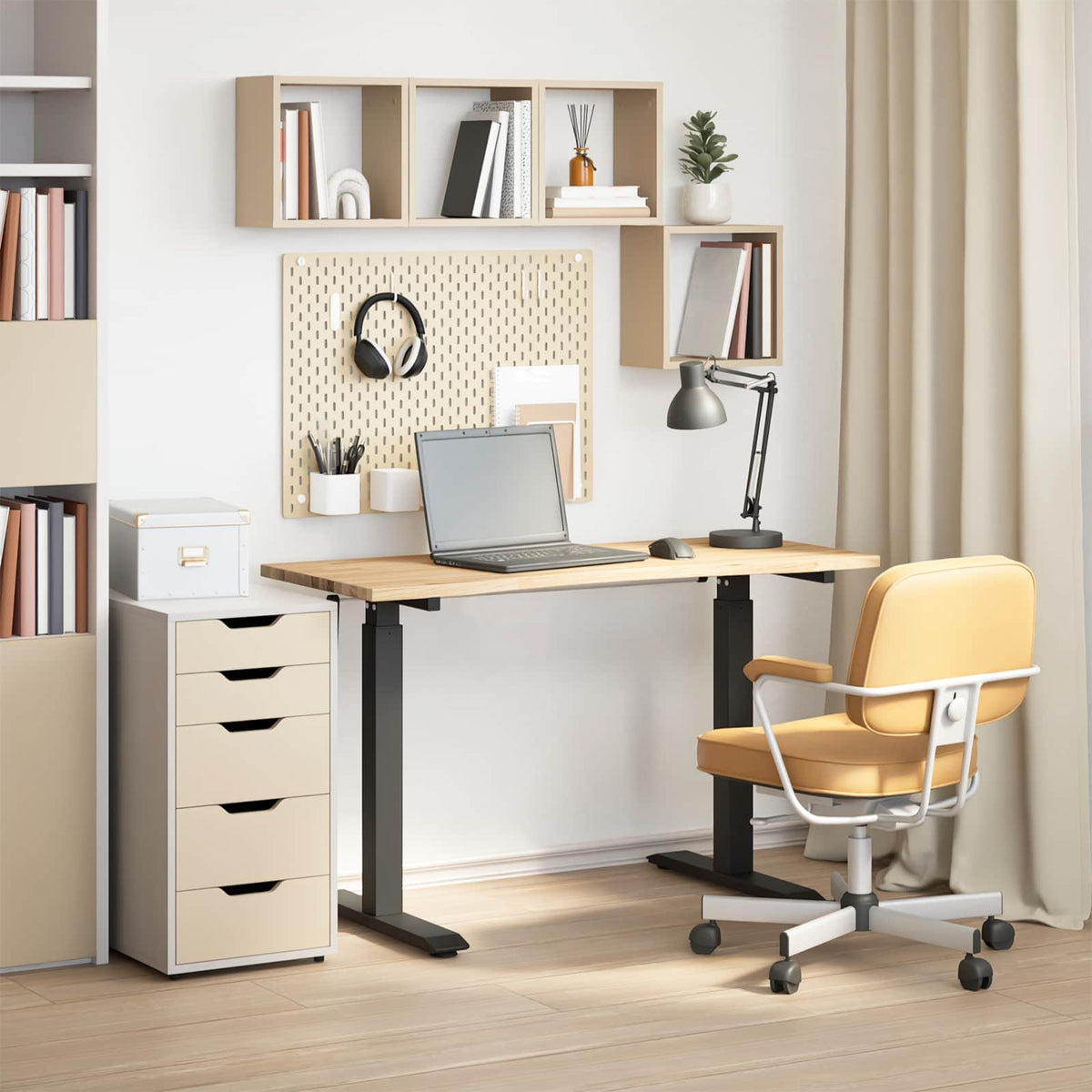 Desk Solid Oak Wood 120 x 60 cm