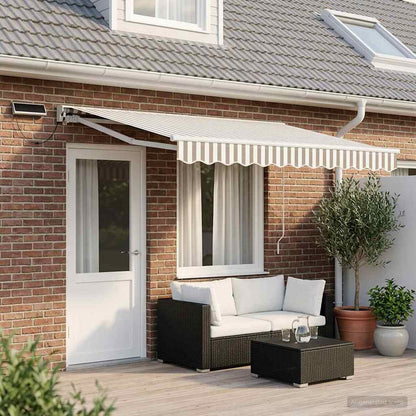 Solar Electric Awning White Light grey