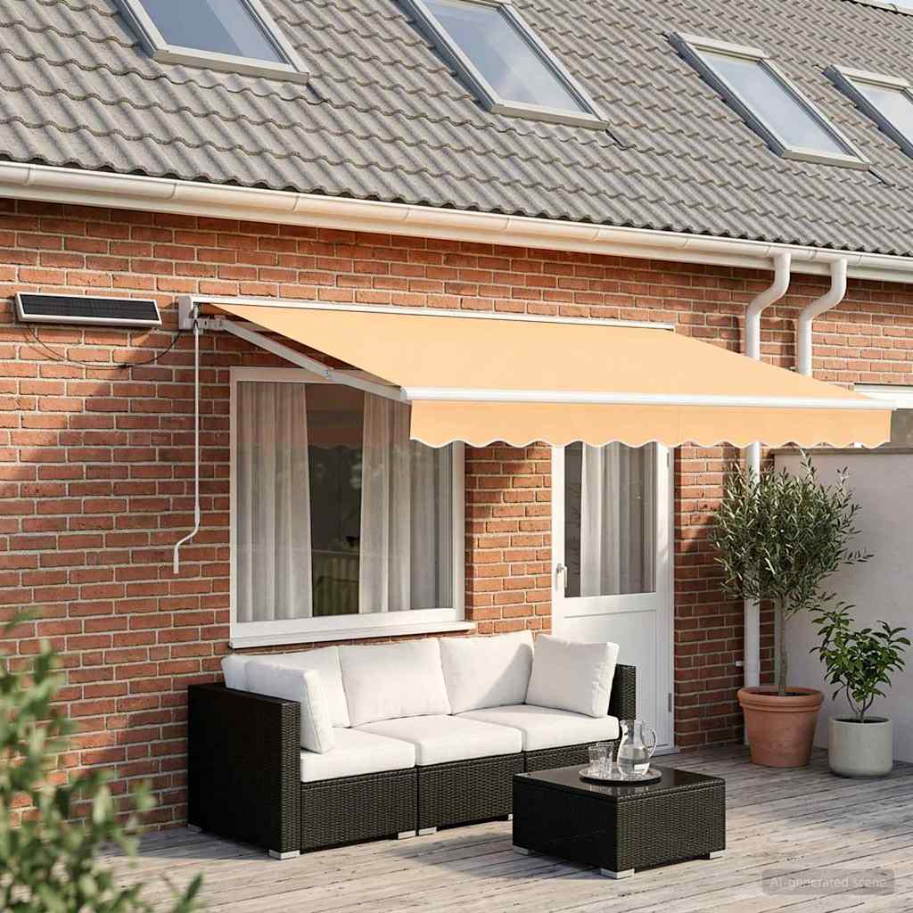 Solar Electric Awning White Sand