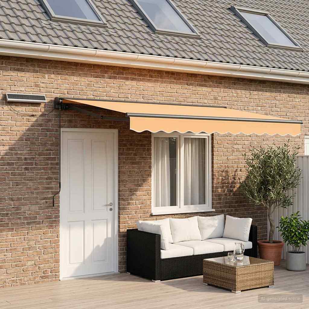 Solar Electric Awning Anthracite Sand